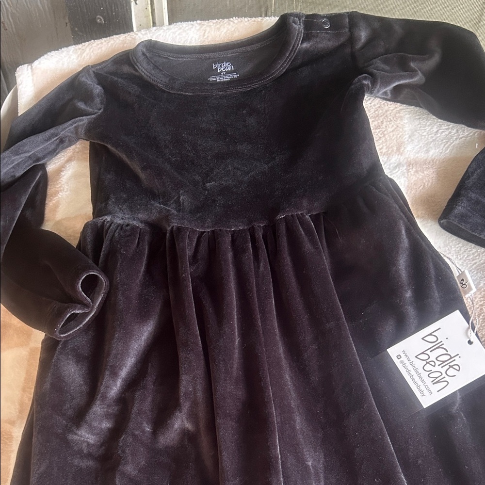 Birdie Bean Velvet Long Sleeved jumpsuit. 5t